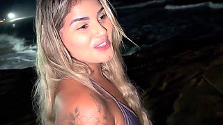 Tanned Latina cheats on hubby and hooks up with cock after beach - POV