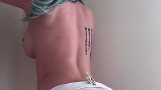 Curly Blonde Teen Records Solo Dildo Masturbation More at