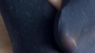 Secretary Climbed Into Her Boss Panties and Came on Her Stockings