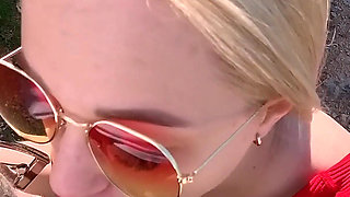 Blonde Teen Gets Her Shaved and Pierced Cunt Fucked on the Beach