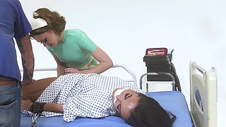 Latex Medical Play: Latina in Restraints, Gagged and Made to Orgasm (hd + Bts)