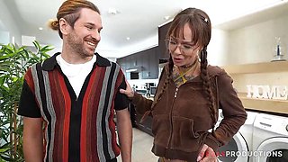 Baby Gold Gets Pounded Hard by Dave March in Living Room