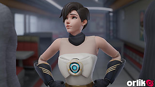 Tracer Got Bored with Guys - Tight Hole Double Penetration 3D Overwatch Animation