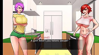 Confined with Goddesses Cap 20 - My Friend Sucks My Cock in the Kitchen