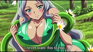 Sensual Forest Fantasy Vines Squeeze Her Big Boobs and Hips