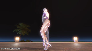[mmd] Le Sserafim - Smart Eve Sexy Striptease Star Blade Hentai Uncensored 4K 60fps