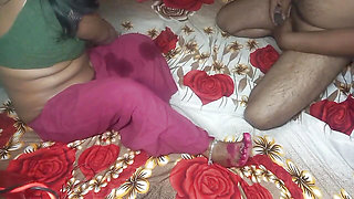 Indian Beautiful Bhabhi Having Romance with Her Husband.