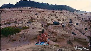Shameless Milf On Vacation Masturbates On A Public Beach Then Gets Fucked By A Stranger