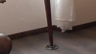 Playing with my slave's clit