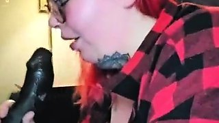 Amateur deepthroat blowjob and handjob at home