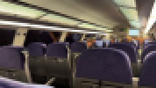 Crazy Risky Handjob in the Train and Left a Surprise on the Seat