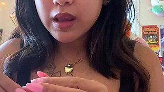 Sexy teen ebony solo toy masturbation