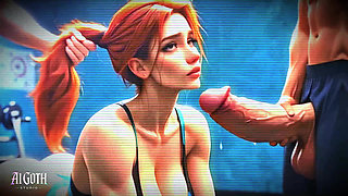 Sweaty Redhead Slut: Hardcore Gym Sex & Deepthroat Workout (4K AI)