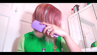 Damp Hair Brush and Straighten