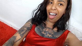 Solo-masturbation, predominance, giant-dildo