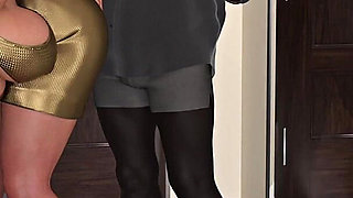 Bimbo Blonde Nailed by a Neighbor's Black Oldman