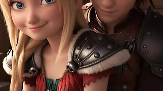 Astrid Hofferson and Hiccup First sex video How to train your Dragon animation