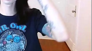 Busty brunette solo masturbation