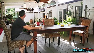 Keiran Lee Fucks His Son's Hottie Darkhair Girlfriend Lana