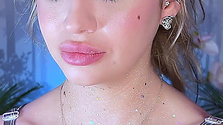 Lips Fetish Glitter Gloss Tease with My Plump Lips