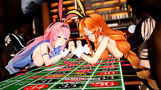 Wuthering Waves - Sigrika and Denia Naughty Club Party Fuck - 3D Hentai Animations