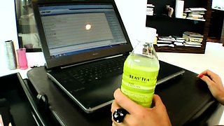 Busty brunette bitch with big boobs