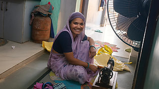 Indian Rajsthani bhabhi in Work Sewing machine Handmade By -Snapchat143