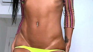 Cute curly brunette solo webcam masturbation