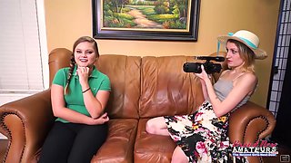 Lauren Pixie In Petite Coeds Lauren And Pixie Pie Take Turns To Ride A Dick!