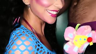 Brunette woman with pigtails loves some rough hookup while