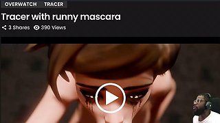 Bald Ass Pussy Ashe Gets Anal Fucked, Thicc Fat Ass Vyse Is Fucked From Behind, Mascara Tracer Sucks Cock