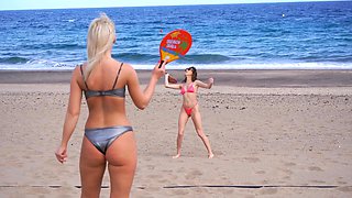 Naughty Lovitas and Isabelle indulge in a steamy beachside escapade