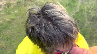 The Anal Granny Outdoors!!!