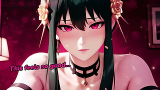 Gol Curvy Brunette Anime Yor POV Tit Fuck and Cock Ride