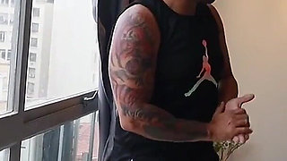 Street Vendor Eats Hot Whore Ass