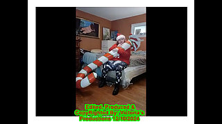 Nurse Vicki Blows up Huge Candy Cany for Santa!