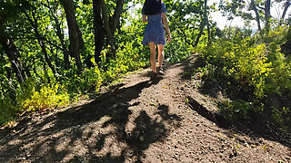 A Naked Wife in the Woods Shows off Her Pussy and Ass