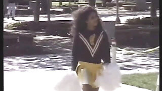 Black teen cheerleaders banged hard - DvD