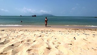 Blonde babe Kagney Karter horny solo masturbation outdoors