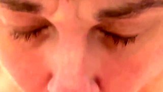 Mature Amateur Sucking the Cum Out of Her Friends Cock and Swallowing!