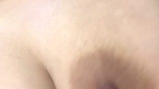 Hot mom bounces and plays with her huge tits