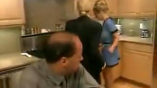 Danni Ase simulated strapon titfuck