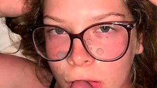 College girl Lina gets her first facial