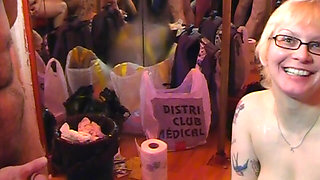 Gangbang and Sperm Orgy for This Tattooed Blonde MILF