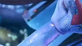 Gifdoozer Avatar Neytiri Performs Intense Deep Throat in the Jungle: Public, Passionate, Hardcore Sex with a Seductive