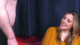 Chubby SPH voyeur mocking tiny dick