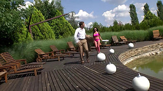 Busty Babes Wild Outdoor Threesome Fuck