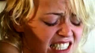 Big cock loving amateur blonde rides dick anally