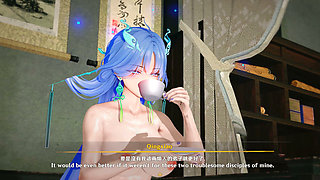 Wuthering Waves - Master Qingxiao’s Lewd Training with Two Disciples - 3D Hentai Animations