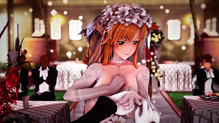 Sao - Asuna and Suguha Intense Ntr Wedding Sex - 3D Hentai Animations
